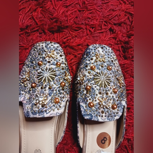 Atalina Slip on Rhinestone Sequin Flats Shoes Women's Size 8 (true size 6-7) - Picture 3 of 10